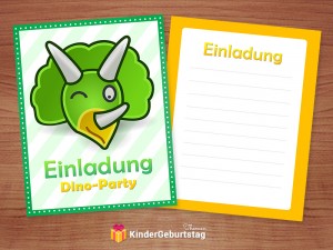 Dino Einladungskarten basteln: DIY Vorlagen für Motto-Party