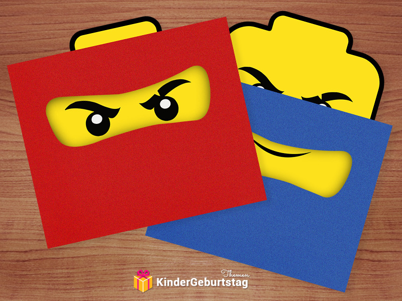 Lego Ninjago Einladungskarten 6er Set 6 Umschläge Kindergeburtstag T10 W 