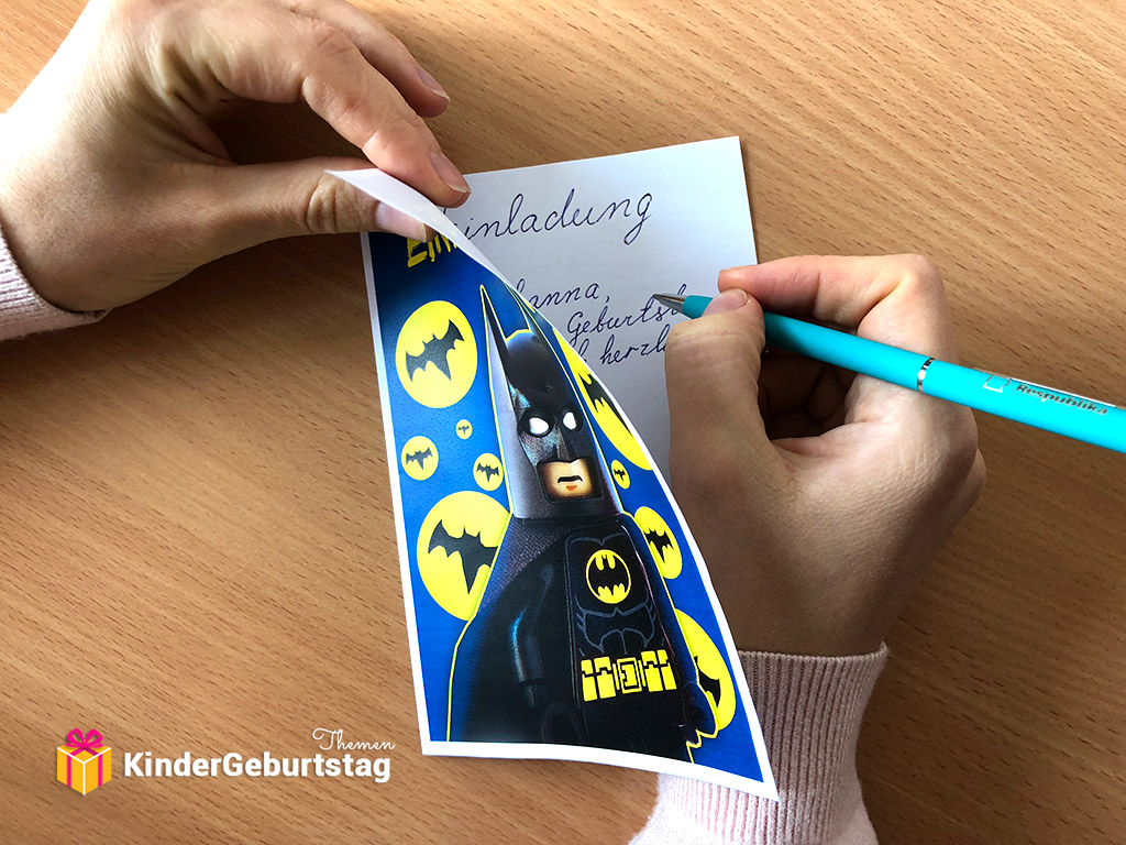 Printable Einladungskarten zum Batman Kindergeburtstag
