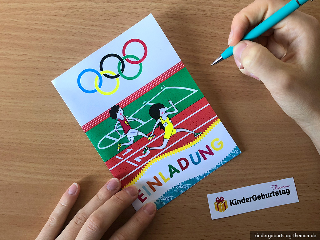 DIY Einladungskarten für Olympic Party