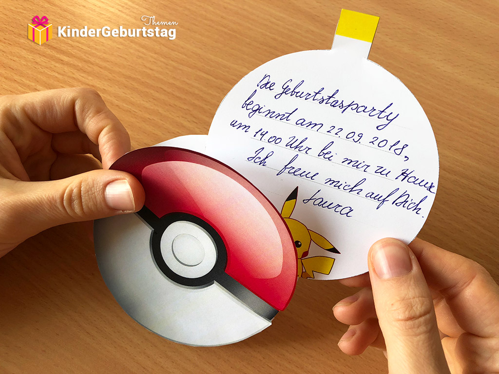 8 Pokémon Einladungen Kinder Geburtstag Anime Pokémon Pikachu Einladungskarten 