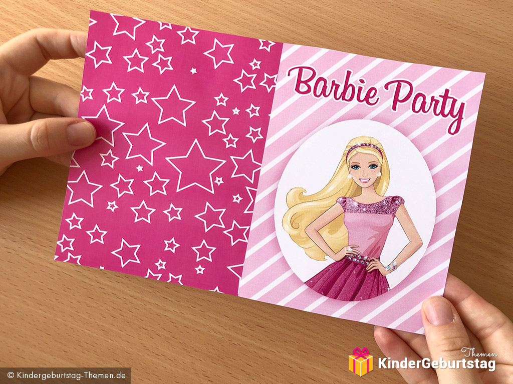Barbie-Card PDF Schablone