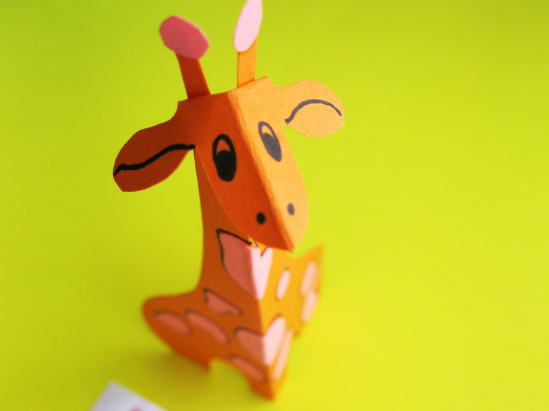 Giraffe aus Papier basteln