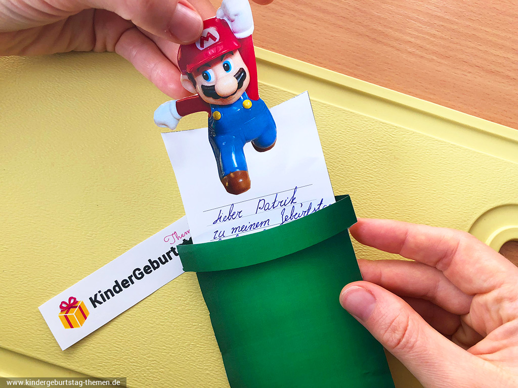 Super Mario Einladungskarten zum Ausdrucken: DIY Bastelidee
